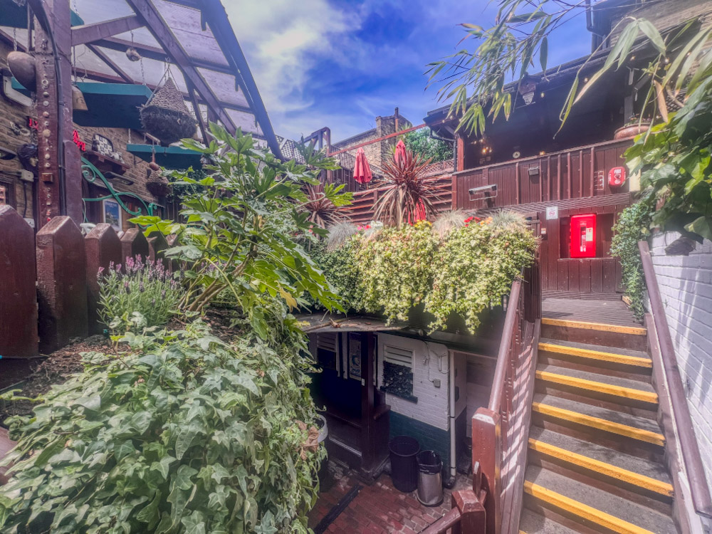 Lots of green in the beer garden