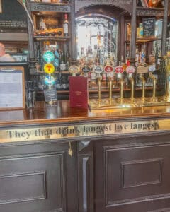 Bagpipes, Bookcases & a Quote to Live By: Beer #4978 at The Mitre Bar, Edinburgh