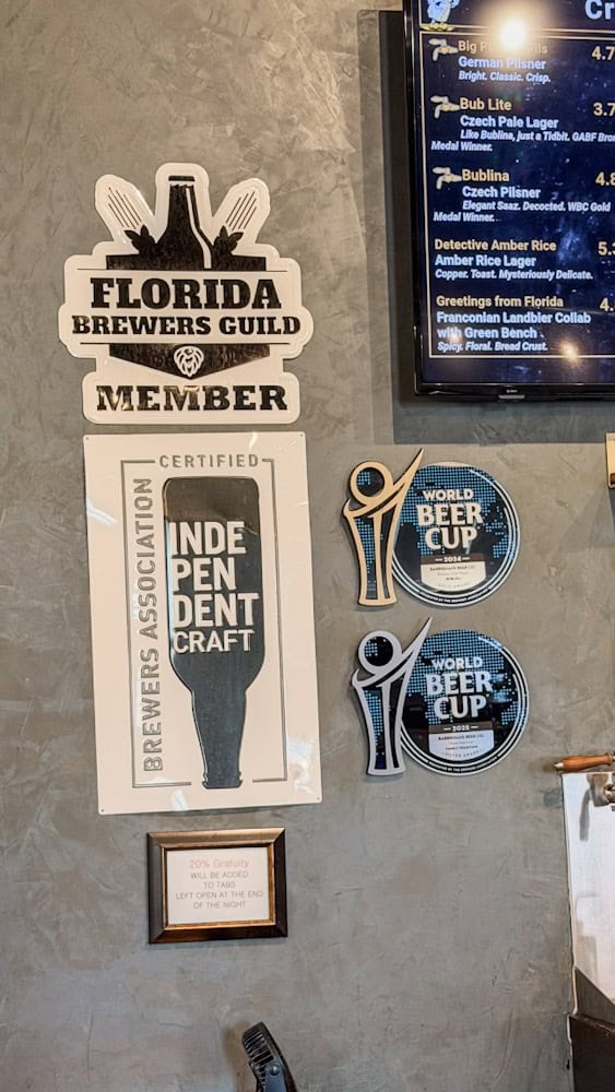 Barriehaus Beer Company Awards