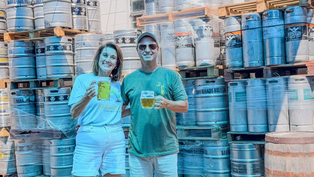 JT and Lori proving beer is better together at Barriehaus Beer Company Ybor City Tampa Florida