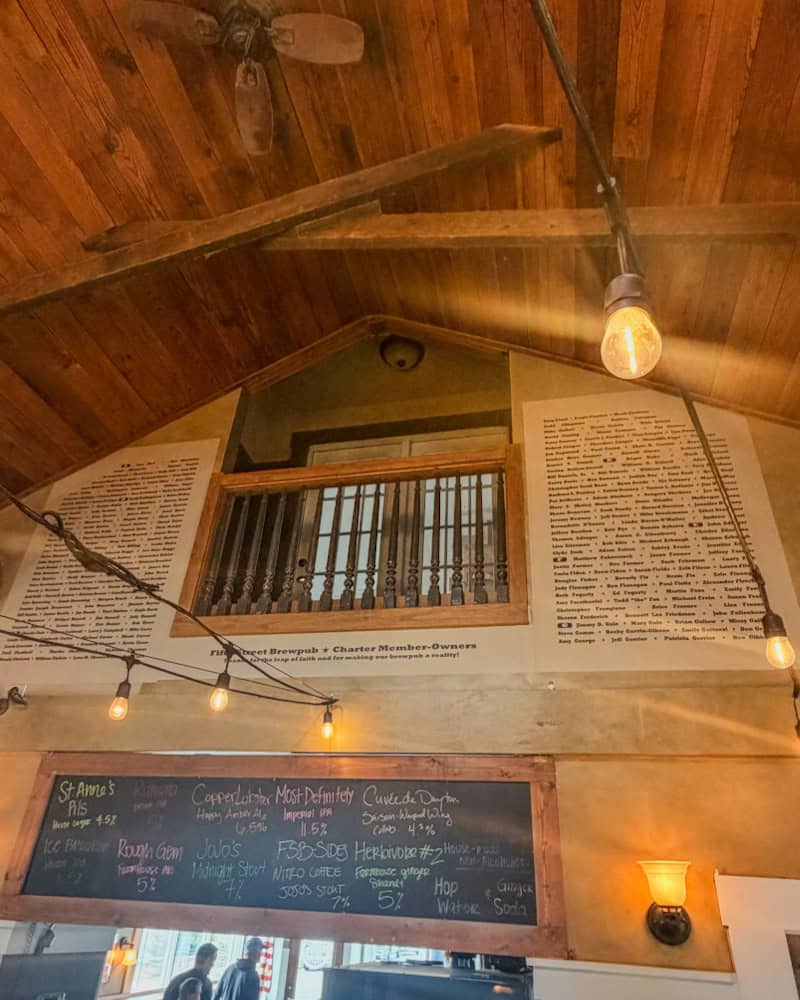 Fifth Street Brewpub 300 charter members have their names on the walls