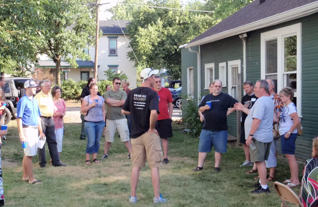 Fifth Street Brewpub members help with build-out